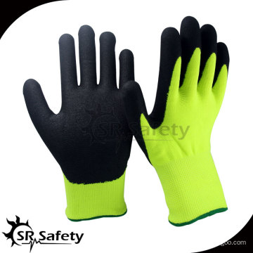 SRSAFETY 13G Strick Nylon Liner Nitril beschichtet grün Arbeitshandschuh, China Lieferanten Nylon Garn